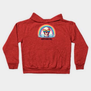 Antisocial Rainbow Skeleton Kids Hoodie